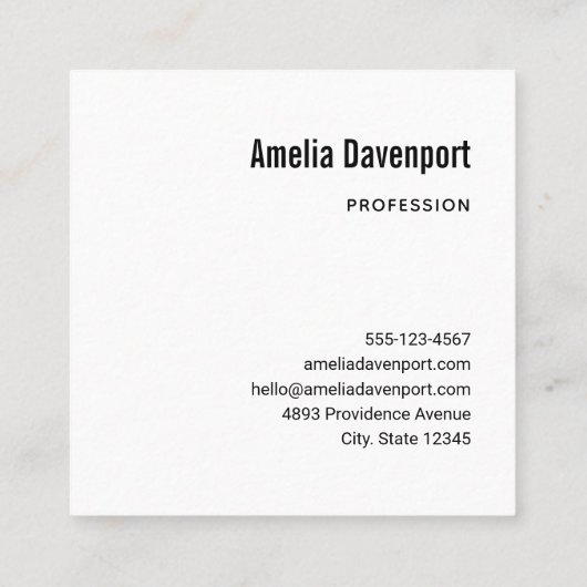 Frische Erdbeeren in einem Korb Quadratische Visitenkarte (Rückseite)