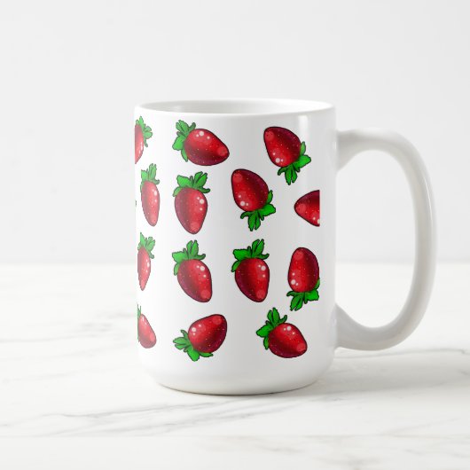 Frische Erdbeeren Kaffeetasse (Rechts)