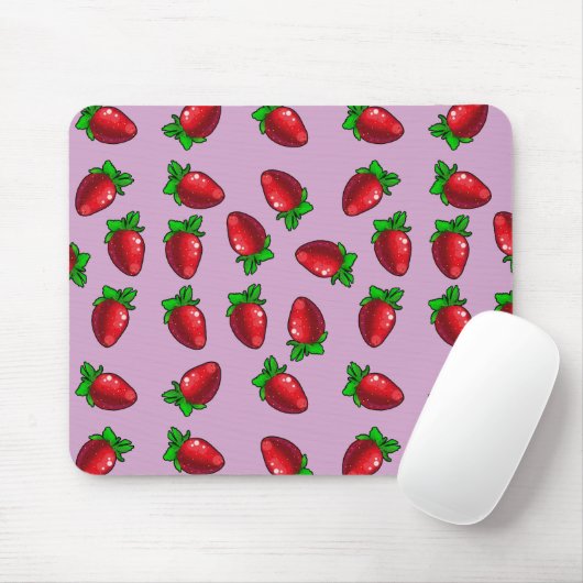 Frische Erdbeeren Mousepad (Mit Mouse)