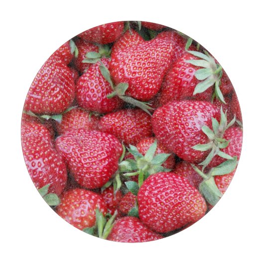 frische Erdbeeren Schneidebrett (Vorderseite)