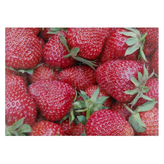frische Erdbeeren Schneidebrett (Vorderseite)