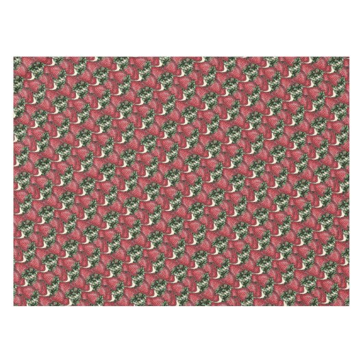 Frische Erdbeermuster Sommerfrucht Inspiration Tischdecke (Vorderseite (Horizontal))