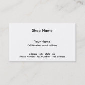 Frische Farbe Visitenkarte (Rückseite)