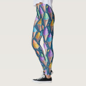 Frische Farben Eiscreme Bonbon Dessert Muster Leggings (Links)