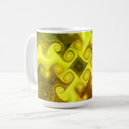 Frische Farben Fraktal Kunst Kaffeetasse (Vorderseite Links)