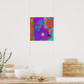 Frische Farben mit Rundformen Poster (Küche)