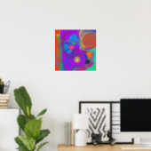 Frische Farben mit Rundformen Poster (Heimbüro)