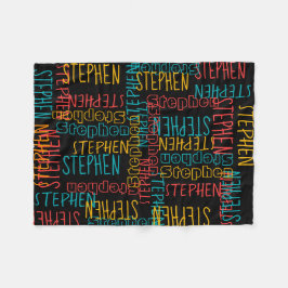 Frische Farben Niedlicher Personalisierter Individ Fleecedecke