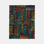 Frische Farben Niedlicher Personalisierter Individ Fleecedecke (Vorderseite)