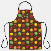 Frische, farbenfrohe Äpfel, braun Schürze (Vorderseite)