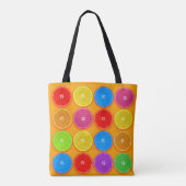 Frische, farbenfrohe Orangenscheiben Tasche (Rückseite)