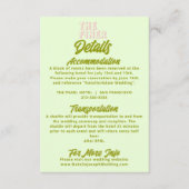 Frische Farbenfrohe Retro Funky Moderne Hochzeitsd Begleitkarte (Vorderseite)