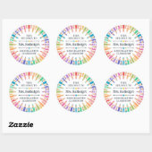 Frische Farbige Stifte LehrerInnen-Klassenzimmer Runder Aufkleber (Blatt)