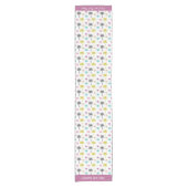 Frische Farbpalme tropisches Muster Kurzer Tischläufer (Vorderseite)