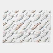 Frische Fischspezialitäten Geschirrtuch (Horizontal)