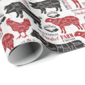 Frische Fleischmuster Geschenkpapier (Rolleneckpunkt)