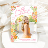 Frische Florale Zitrus-Abschlussfeier Einladung