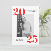 Frische Foto-Graduationspartei 2023 Einladung (Stehend Vorderseite)