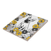 Frische französische Bulldog-Pop Fliese (Seite)