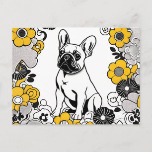 Frische französische Bulldog-Pop Postkarte