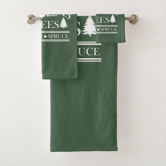 Frische, frohe Weihnachtsbäume Badhandtuch Set (Insitu)