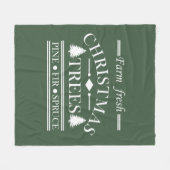 Frische, frohe Weihnachtsbäume Fleecedecke (Vorderseite (Horizontal))