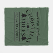 Frische, frohe Weihnachtsbäume Fleecedecke (Vorderseite (Horizontal))