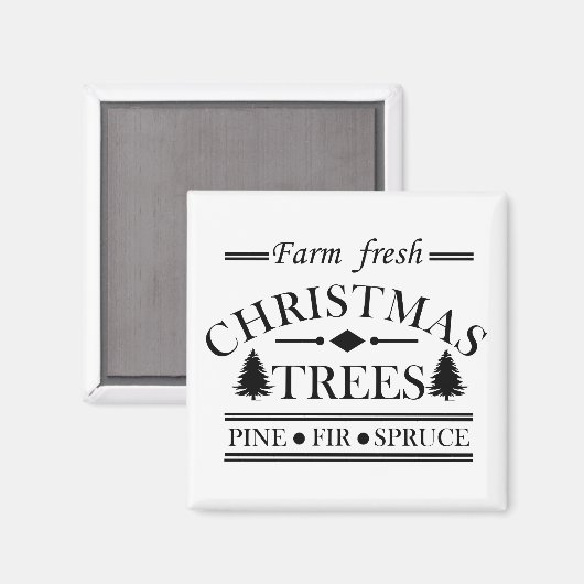 Frische, frohe Weihnachtskiefern Magnet (Vorderseite/Rückseite)
