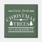 Frische, frohe Weihnachtskiefern Magnet (Vorne)