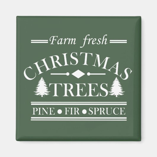 Frische, frohe Weihnachtskiefern Magnet (Vorne)