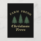 Frische, fröhliche Weihnachtsbäume Feiertagspostkarte (Vorderseite)