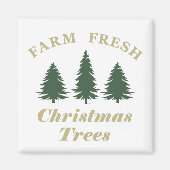 Frische, fröhliche Weihnachtsbäume Magnet (Vorne)