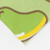 Frische Früchte im Sommer, grüne Muster Fleecedecke (Ecke)