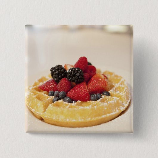 Frische Fruchtwaffel Button (Vorderseite)