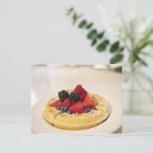 Frische Fruchtwaffel Postkarte (Stehend Vorderseite)
