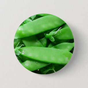 Frische Frühlings-Erbsen Button
