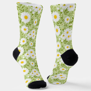 Frische Frühlingsgänseblümchen-Vektor-Kunst Socken