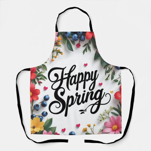 "Frische Frühlingsgefühle: 'FRÖHLICHER FRÜHLING' Schürze (Vorderseite)