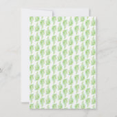 Frische Frühlingsgrün Blätter Hochzeit Einladung (Rückseite)