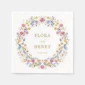 Frische Frühlingshitze Wildblume Gartengarten Serviette (Vorderseite)