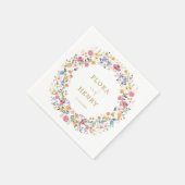 Frische Frühlingshitze Wildblume Gartengarten Serviette (Ecke)