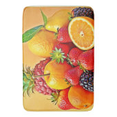 Frische Fülle: Lebendiges Frucht Erntes Design Badematte (Vorderseite Vertikal)