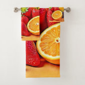 Frische Fülle: Lebendiges Frucht Erntes Design  Badhandtuch Set (Insitu)
