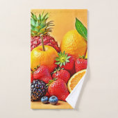 Frische Fülle: Lebendiges Frucht Erntes Design  Badhandtuch Set (Handtuch)
