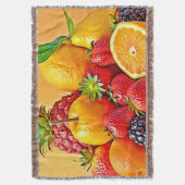 Frische Fülle: Lebendiges Frucht Erntes Design Decke (Vorderseite Vertikal)
