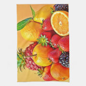 Frische Fülle: Lebendiges Frucht Erntes Design Geschirrtuch (Vertikal)