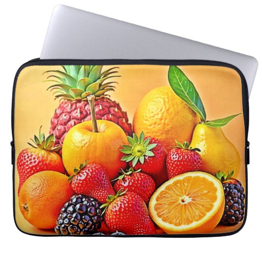 Frische Fülle: Lebendiges Frucht Erntes Design  Laptopschutzhülle (Vorderseite)