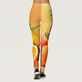 Frische Fülle: Lebendiges Frucht Erntes Design Leggings (Rückseite)