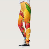 Frische Fülle: Lebendiges Frucht Erntes Design Leggings (Links)