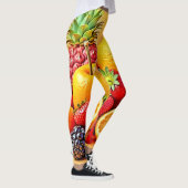 Frische Fülle: Lebendiges Frucht Erntes Design Leggings (Rechts)